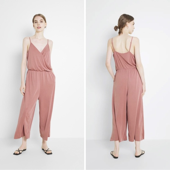 Monki Super-soft Wrap Jumpsuit in light pink 🪷 Size L 🪷 - Picture 3 of 8